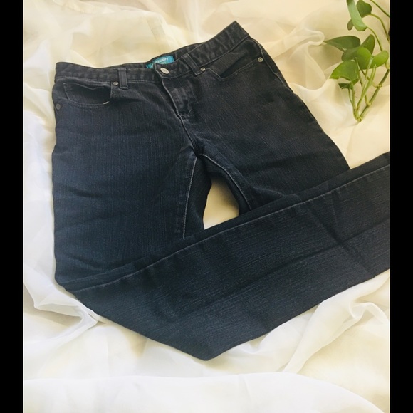 Old Navy Black skinny jeans w/adjustable waist - Picture 2 of 2